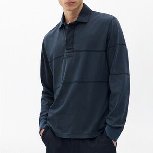 rag & bone Washed Cotton Rugby Shirt